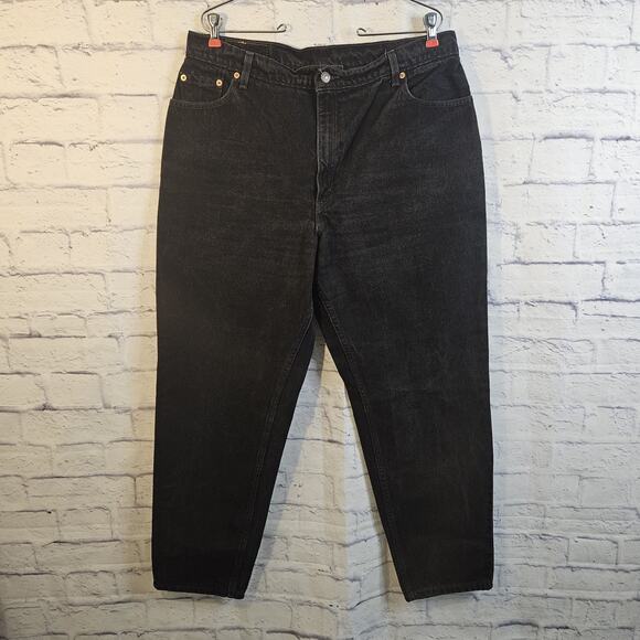Levi's Denim - VTG Levis 550 Jeans Womens 18 Black Relaxed Fit Tapered Leg High Rise Y2K 36x30